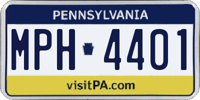PA license plate MPH4401