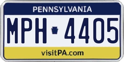 PA license plate MPH4405