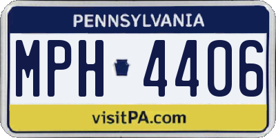 PA license plate MPH4406