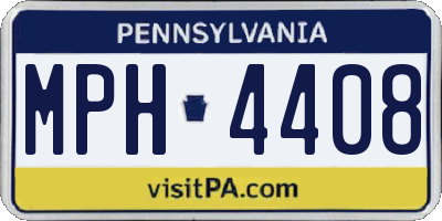 PA license plate MPH4408