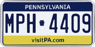 PA license plate MPH4409