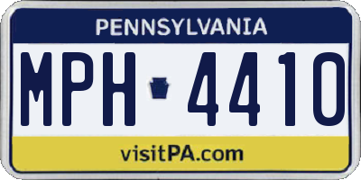 PA license plate MPH4410