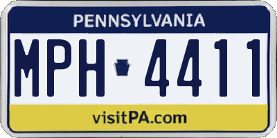 PA license plate MPH4411
