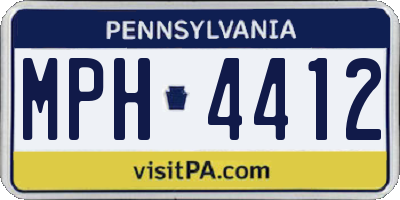 PA license plate MPH4412
