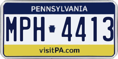 PA license plate MPH4413