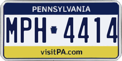 PA license plate MPH4414