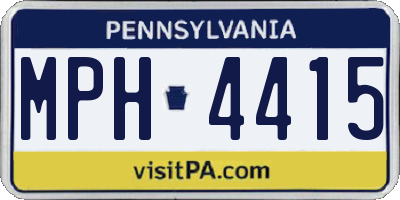 PA license plate MPH4415
