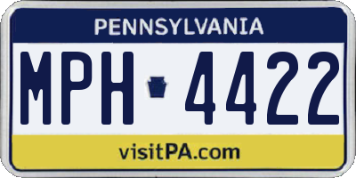 PA license plate MPH4422