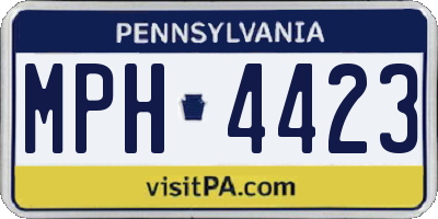 PA license plate MPH4423