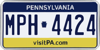 PA license plate MPH4424