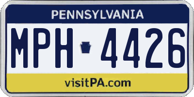 PA license plate MPH4426