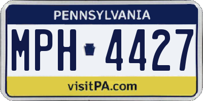 PA license plate MPH4427