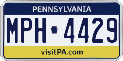 PA license plate MPH4429