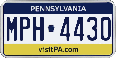 PA license plate MPH4430