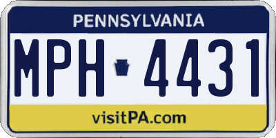 PA license plate MPH4431