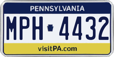 PA license plate MPH4432