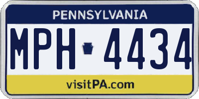 PA license plate MPH4434