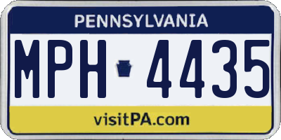 PA license plate MPH4435
