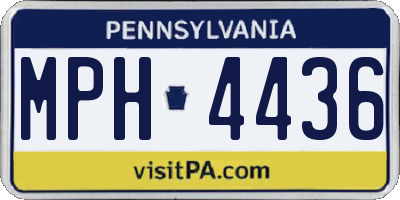 PA license plate MPH4436