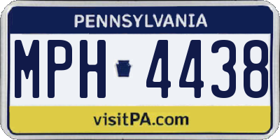 PA license plate MPH4438
