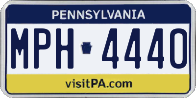 PA license plate MPH4440