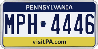 PA license plate MPH4446