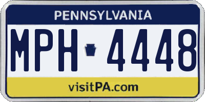 PA license plate MPH4448