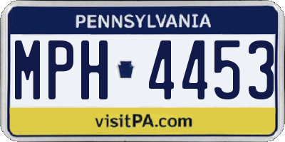 PA license plate MPH4453