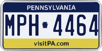 PA license plate MPH4464