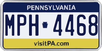 PA license plate MPH4468