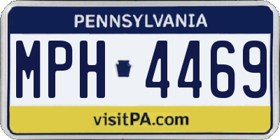 PA license plate MPH4469