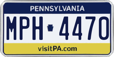 PA license plate MPH4470