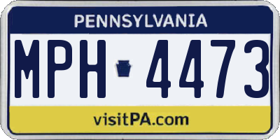 PA license plate MPH4473