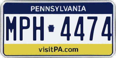 PA license plate MPH4474