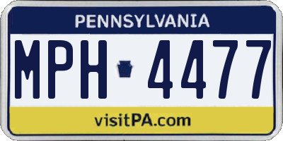 PA license plate MPH4477