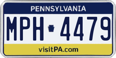 PA license plate MPH4479