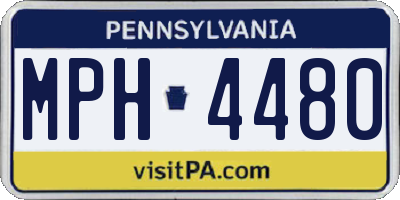 PA license plate MPH4480