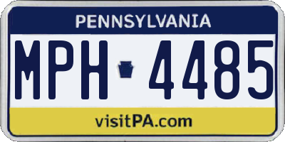PA license plate MPH4485