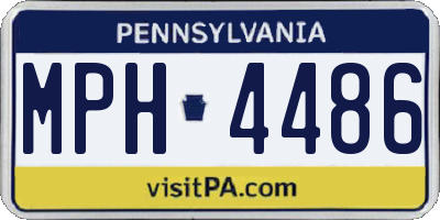 PA license plate MPH4486