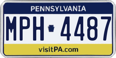 PA license plate MPH4487