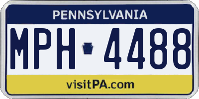 PA license plate MPH4488