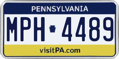 PA license plate MPH4489
