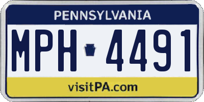 PA license plate MPH4491
