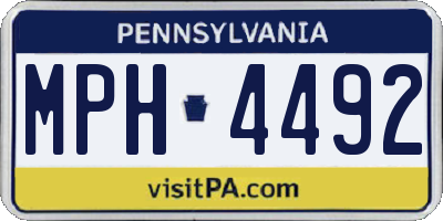 PA license plate MPH4492