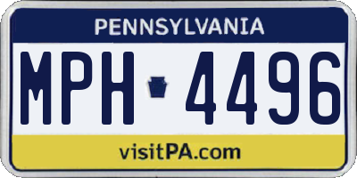 PA license plate MPH4496