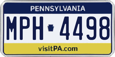 PA license plate MPH4498
