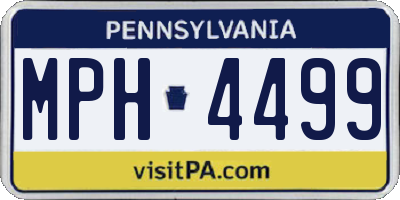 PA license plate MPH4499