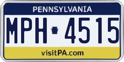 PA license plate MPH4515