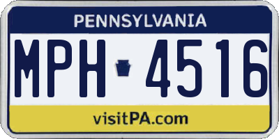 PA license plate MPH4516