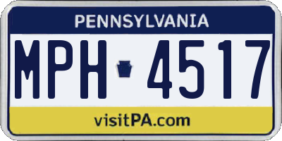 PA license plate MPH4517